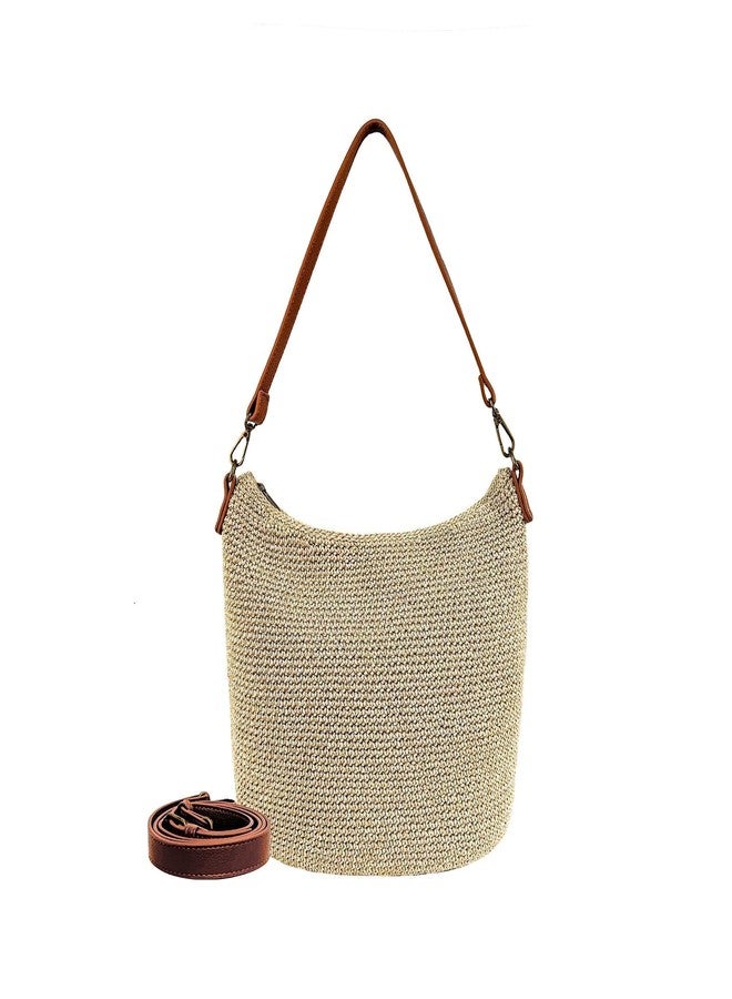 Eiyye Hobo Shoulder Bag Crochet Crossbody Bags for Women Handmade Woven Bag Large Boho Purse for Travel & Everyday Use (Khaki) - Image 1